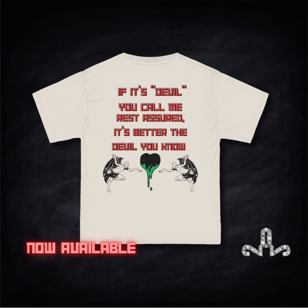 2O2 Merch “Devil,” You Called Me? Heavy Tee - Picture 3 of 7
